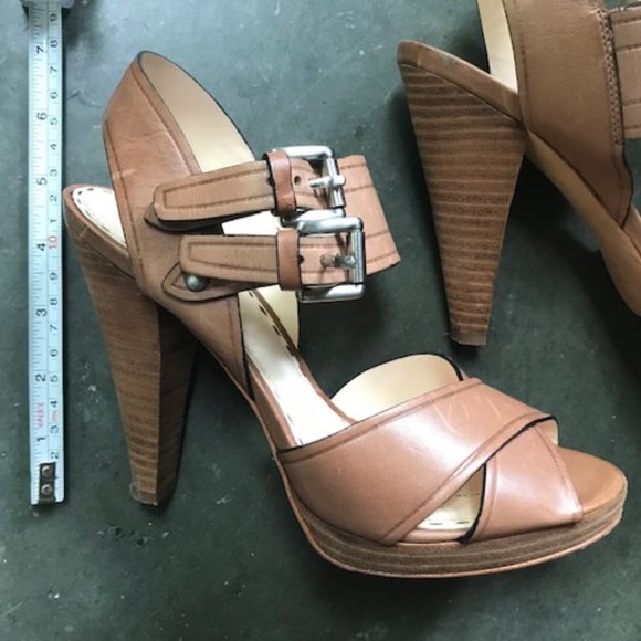 Coach -  Beautiful Camel Color High Heel Sandals - Picture 4 of 5